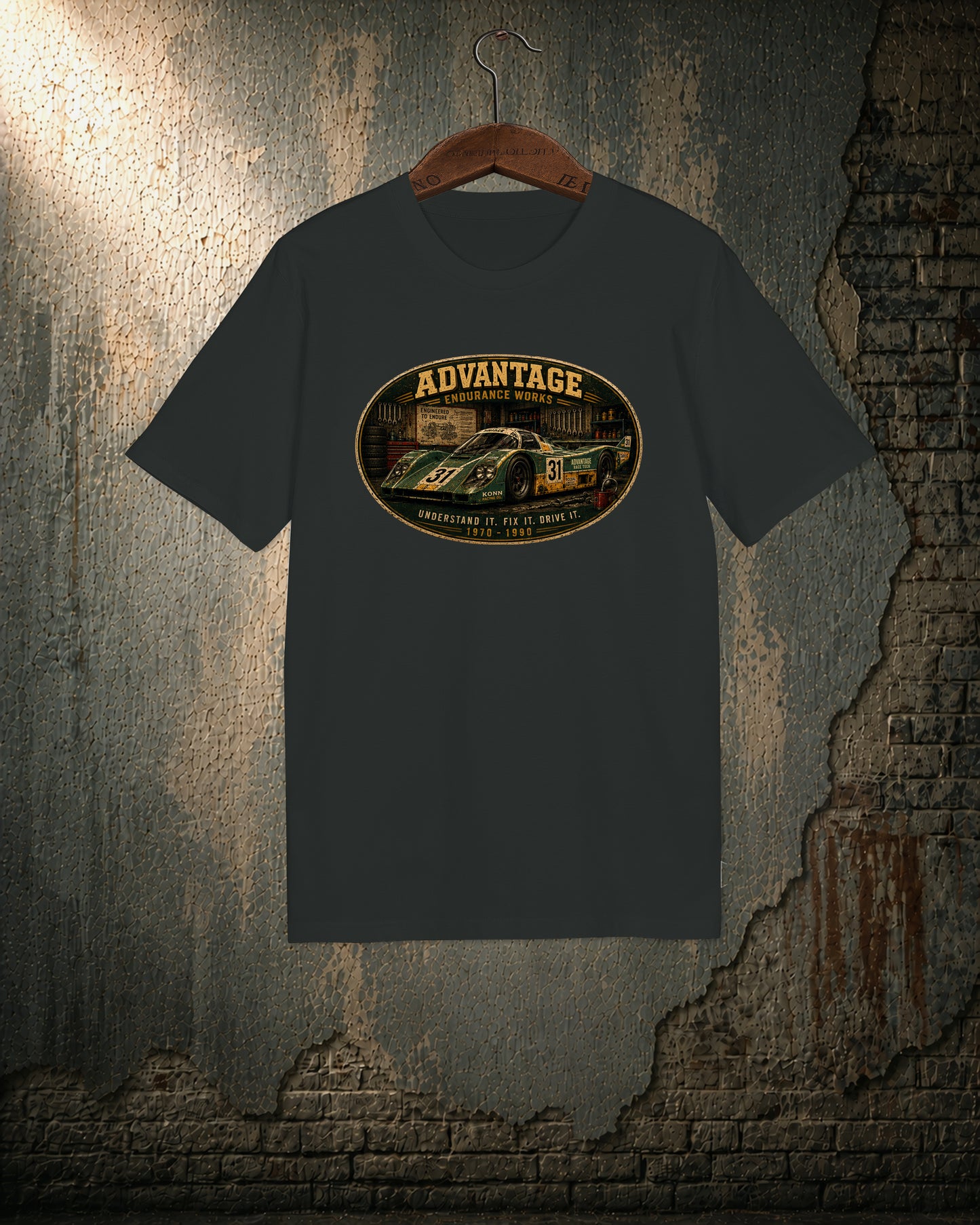 Advantage Endurance Works — Vintage Racing T-Shirt