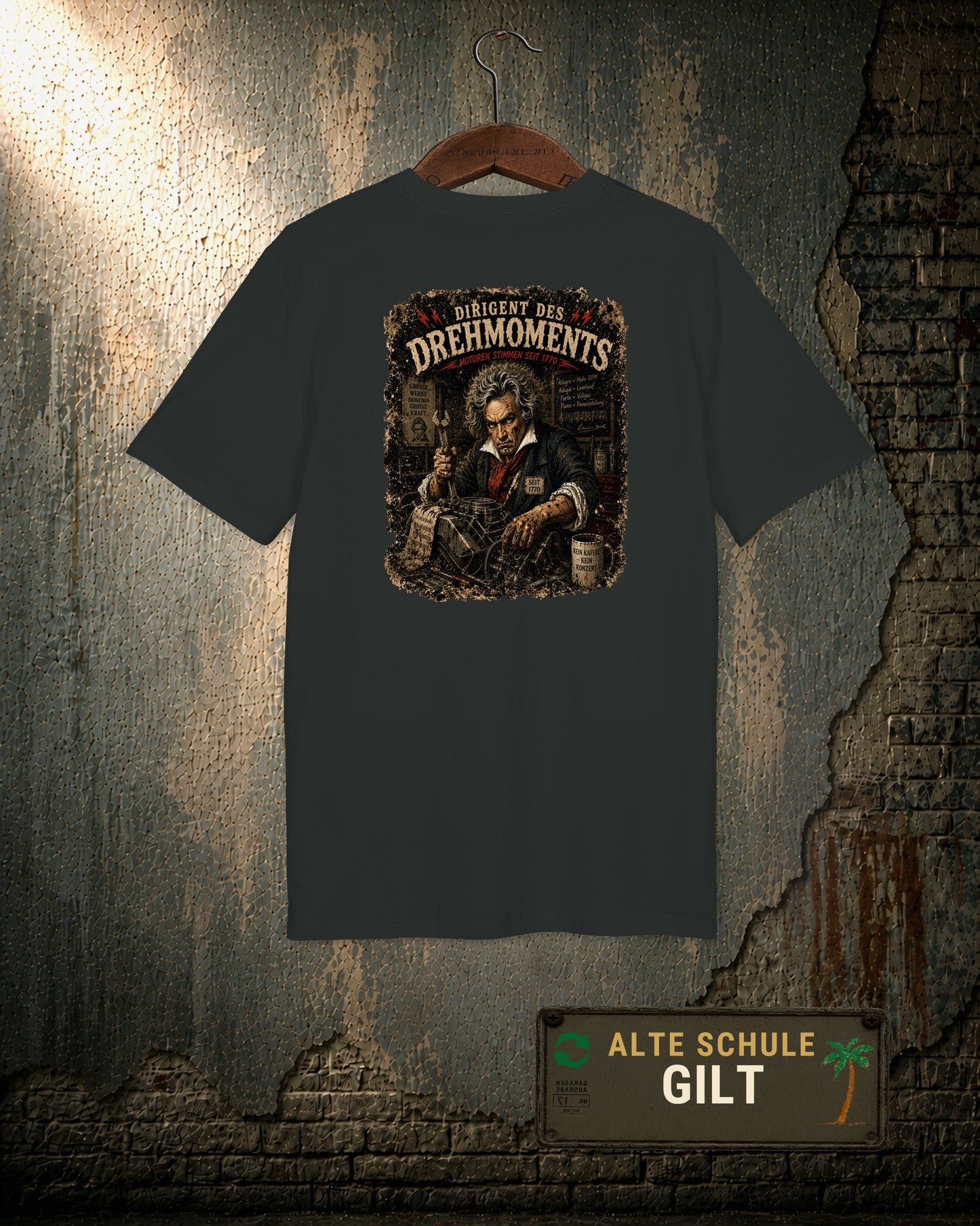 Beethoven’s Garage Symphony – Garage Mechanic T-Shirt