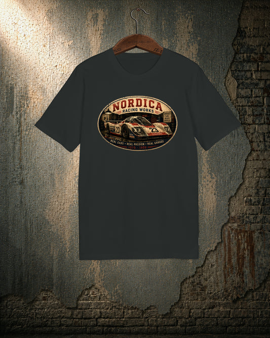 Nordica Racing Works — Vintage Garage Racing T-Shirt