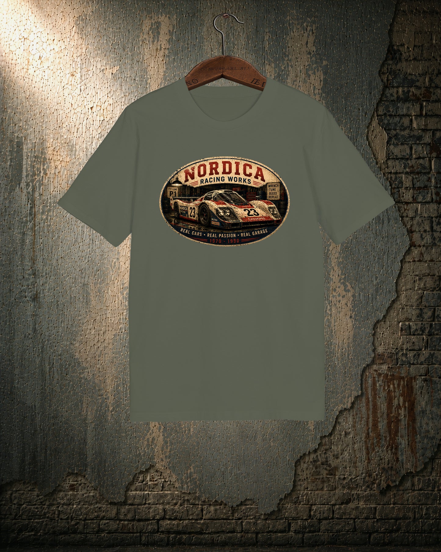 Nordica Racing Works — Vintage Garage Racing T-Shirt